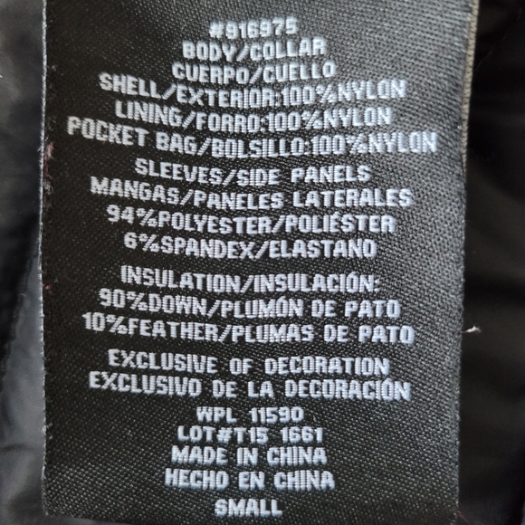 Weatherproof | Down-Filled Lightweight Jacket Women's Small Black - Picture 10 of 13